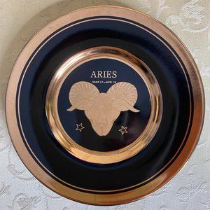 C&F Collectibles Zodiac Aries Black Gold Plate